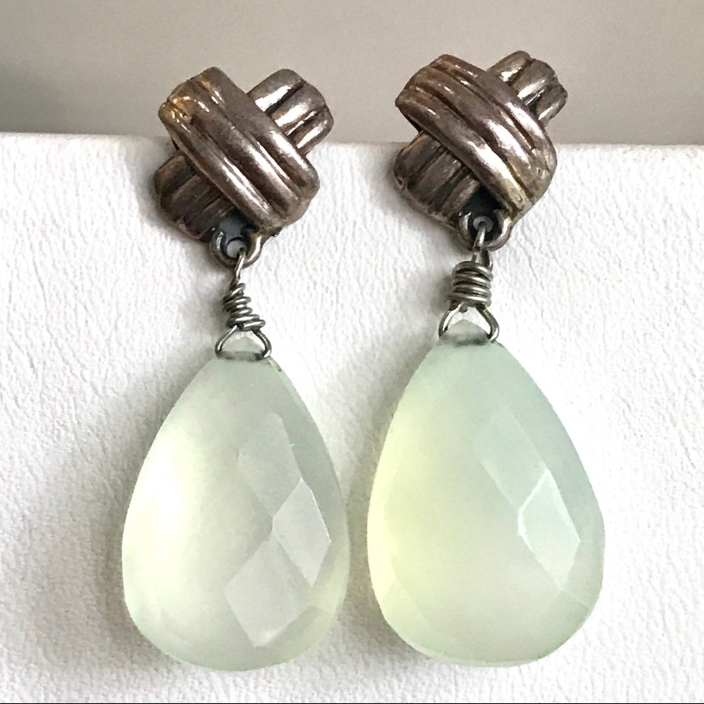 Peruvian Chalcedony Sterling Silver Earrings - image 1